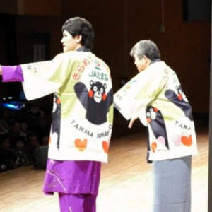 くまモンの法被を着て、熊本県JAたまなイベントで歌ってきました。